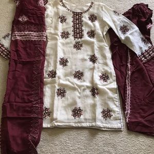 3 pc shalwar kameez w/ beaded work (Pakistan)